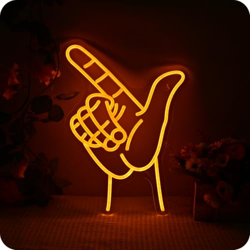 LUCUNSTAR Cartel de gesto de neón, placa de pared LED de juego, señal de neón de zona de juego para decoración de zona de juego, habitación de fiesta, tienda de decoración del hogar, cocina
