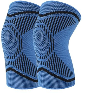 Moonlove Kids Compression Knee Support Sleeves Elastic Knitted Child Knee Brace Strap Protector Guard for Sports Running Basketball Football Skating, Boys Girls from 5-10 Years Old, 1 Pair