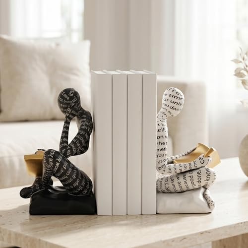 Dekorative Buchstützen für Schwere Bücher, Harzig Leser Skulptur Bücherstütze für Regale Deko, Bücherstützen, Moderne Bücherstützen Bücherregal Dekoration，Reader Bookend