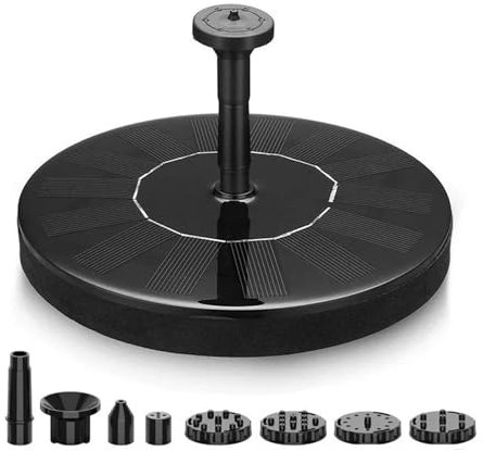 Kit Fontana Fontana Solare A 7 LED, Fontana Solare Rotante, 3 W, 6 Ugelli, Pompa Per Acqua, Bagno Per Uccelli, Giardino, Cisterna Fai Da Te fontana(13CM No lights)
