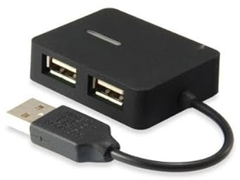 Hub - 4 Puertos USB 2.0, diseño Mini, Color Negro, Ideal para conectar múltiples Dispositivos de Manera Sencilla y eficiente.