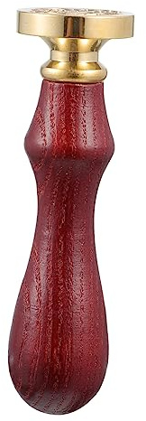 Gadpiparty Rosé Wachssiegel Stempel mit Holzgriff und Kupferkopf Diy Siegelstempel für Einladungen Umschläge und Kreative Dekorationen Geeignet für Hochzeiten und Besondere Anlässe