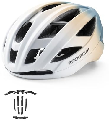 ROCKBROS Bicycle Helmet Integrated Cycling Helmet with Reinforcement Frame for MTB Road Bikes Adjustable Lightweight Unisex Adults Women and Men L (58-62 cm)