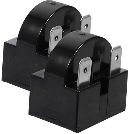 CLISPEED 2 pezzi Ptc Avviatore Ohm Protezione Sovraccarico e Surriscaldamento Compressore per Frigorifero e Freezer Accessori Ricambio Compatibili con Compressori e Stabilità Garantite