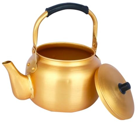 CLISPEED Hervidor De Agua De Aluminio 1,5l Tetera Pequeña Resistente Alta Temperatura Uso Doméstico Cocina Calentamiento Té y Bebida Caliente Portátil