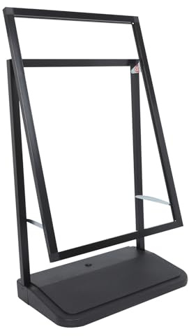 Susoso - Plakatständer, Kundenstopper Outdoor, Plakataufsteller Wetterfest, Aufsteller Werbung Beidseitig Nutzbar (Schwarz)