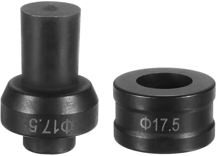QUARKZMAN Emporte-Pièce Hydraulique 17.5mm Trou Rond Acier 40Cr Kit De Poinçonnage Électrique Pour CH-60 Machine À Poinçonner, Noir