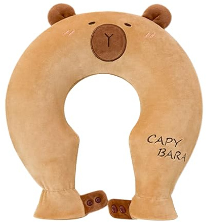 Capybara Wärmflasche – U-förmige Wärmebedarf, Plüsch-Wärmflaschenbezug | Büros Schule Reisen im Freien Hotel Nacht Urlaubszeit Tier Hals Wirbelsäule Ruhe Conf