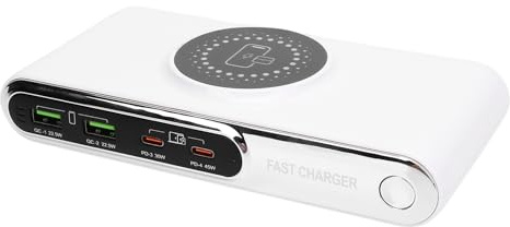 Zhjvihx Blocco Caricabatterie USB C da 72 W, Stazione di Ricarica Rapida con Porte USB C Multiple, Adattatore per Caricabatterie per Laptop PD45W di Protezione Intelligente (Spina europea)