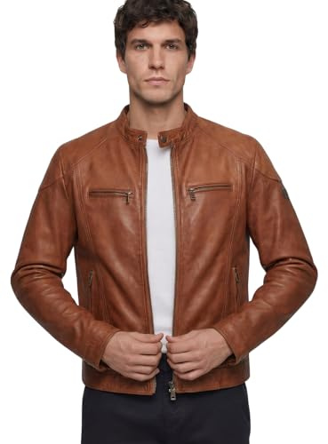 BARONE Giubbotto Pelle Uomo, giacca pelle uomo e giacca Moto, per ogni occasione la migliore giacca in vera pelle uomo Made in Italy