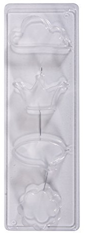 Rayher Seifengießform „verschiedene Motive“, 4teilig, Tiefe bis 3 cm, Gießform zum Ausgießen mit Seife, Kreativ-Beton, Raysin-Gießpulver, Wachs, 34236000