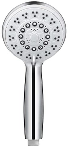 Rovtop Rovtop Chrom-Duschkopf mit Anti-Kalk-Funktion, 5 Strahlarten, hoher Druck, wassersparend