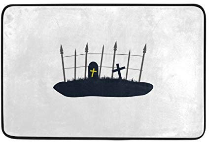 FANTAZIO zerbini tomba con recinto tappeto dritto Carpet Gripper poliestere per angoli e bordi antiscivolo ideale tappeto tappo per cucina/bagno 23.6 x 15.7in