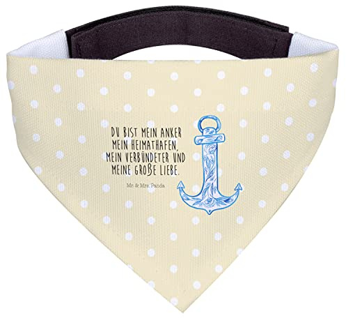 Mr. & Mrs. Panda Halstuch Für Hunde Anker Blau - Geschenk, Tuch, Hund, Lustige Sprüche, Dreieckstuch, Hundehalstuch