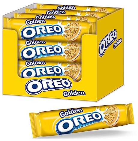 OREO Golden – Knusprige goldgelb gebackene Weizenkekse mit Crèmefüllung mit Vanillegeschmack – 16 x 154g