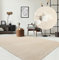 the carpet Relax Tappeto moderno a pelo corto, soggiorno, fondo antiscivolo, lavabile fino a 30 gradi, morbidissimo, aspetto pelliccia, Beige, 60 x 110 cm