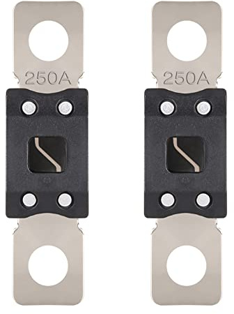 VEXUNGA MEGA Fusibles Coche 250A Fusibles ANM Mega Fusible de Alta Corriente 250 Amperios para Vehiculos Autocaravana Camiones Autobuses (2 Piezas)
