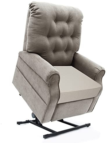 BUYUE Thickened Chair Lifting Cushion for Elderly 20 x 20 x 5, Original Woven Fabric High-Density Foam Recliner Chair Pad Couch Armchair Seat Cushion, Beige