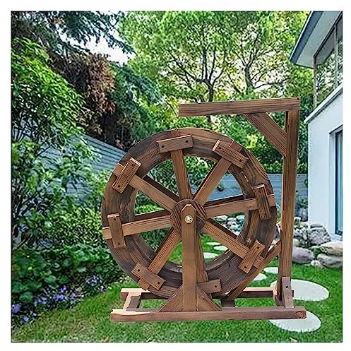 Fuente De Rueda Hidráulica De Madera Fuente De Jardín Decoración Waterscape Cascada Bomba De Agua Fuente De Diseño De Madera Fuente Independiente Al Aire Libre Balcón Jardín Jardín ( Size : 60cm(23.6i