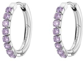 Brosway Orecchini Donna a Cerchio in Acciaio | Orecchini A Cerchio Con Cubic Zirconia | Collezione DESIDERI - BEIE021