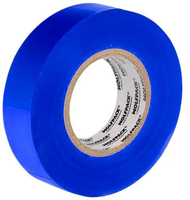WOLFPACK LINEA PROFESIONAL Professionelles Isolierband, blau, Dicke 0,13 mm, Breite 19 mm, Rolle mit 25 Metern, Isolierband