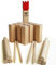 Jac & Mok Kubb Game Set - Hardwood Viking Games -KUBB Throwing Outdoor Games Age 6+ (Kubb Red, 5 x 5 x 30cm -King)