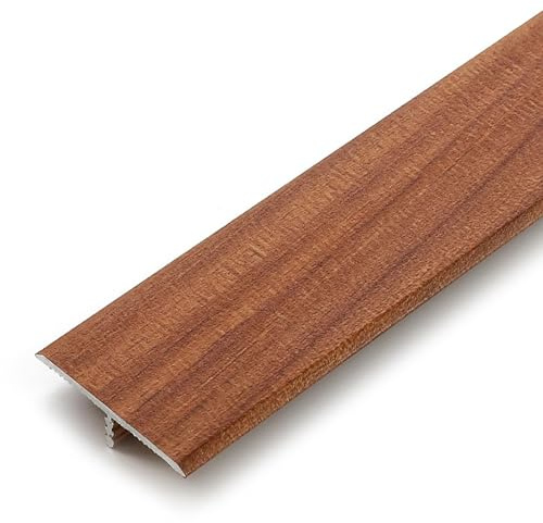 Raouoae Übergangsleiste Boden T-Profil Lang 135CM* 2 Stück Übergangsprofil Eloxiert Aluminiumlegierung Fugenleiste Arbeitsplatte Flach Trennstreifen(E)
