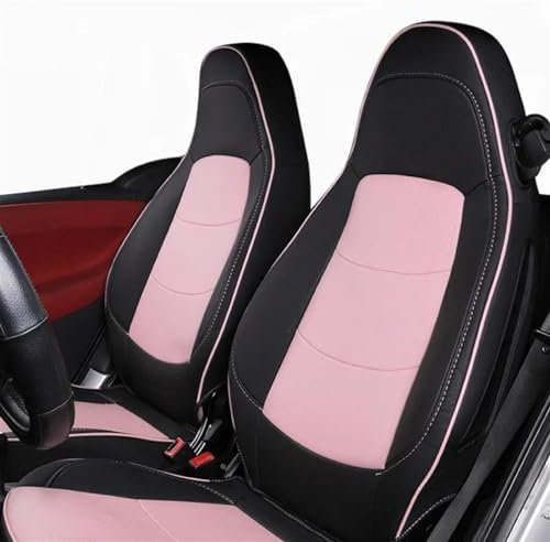 DZSYBUIGB SitzbezüGe Auto Benutzerdefinierte Autositzbezüge Schutz All-Inclusive Atmungsaktives Kissen Innenraum Für Smart 451 2009-2014 AutositzbezüGe Set(Color:Pink)