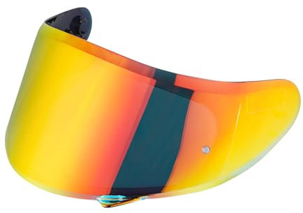 Visiere Casque Moto pour MT-V-12 Stinger/Thunder 3,Visière de Casque de Protection Contre Le Vent Moto,Remplacement de lentille de Casque (Rouge chromé)