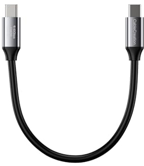 CableCreation Short USB4 Cable, Thunderbolt 4 Cable 40Gbps, 240W, 8K@60Hz, Compatible with Thunderbolt 3, Thunderbolt 4 and USB-C 0.5FT, Grey, 2Pack