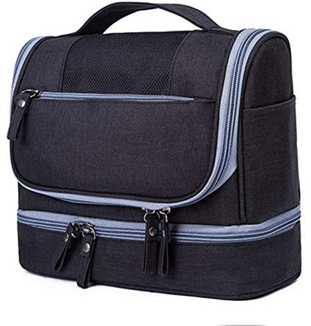 MXMZSRTH Reise-Kulturbeutel für Damen und Herren Reise Wash Bag wasserdichte Kosmetiktasche Herren Business Travel Portable Storage Bag Set weiblich Großvolumige Reisezubehör(Black)
