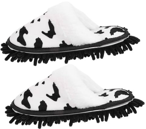Healeved Juego de Zapatillas de Barrido: Zapatos de Fregona Antideslizantes para El Hogar Fregona Lavable para Baldosas de Madera