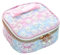 VICASKY Bolsa de almacenamiento de malla pequeña para toallas sanitarias con cremallera organizador para artículos de higiene y cosméticos en gradiente de color moderno para viajes y oficina
