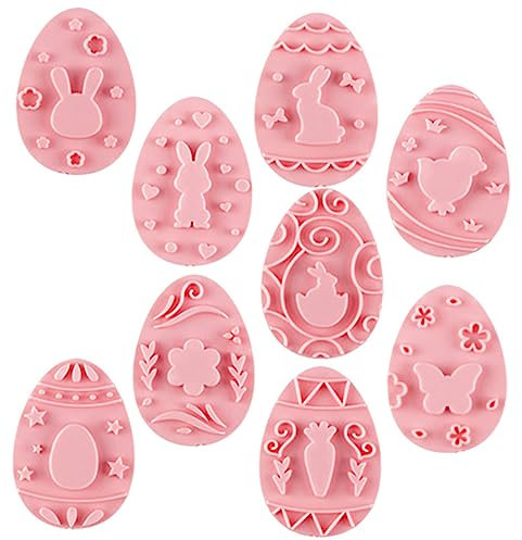 Holibanna 9pcs Easter Cookie Mold Fun DIY Baking Molds with Various Shapes for Boy Girl Adults for Cookies Pastries and Fudge Cakes for Easter Celebrations