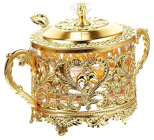 VERDANVERSE Tarro De Especias De Hierro Vintage Tapa, Capacidad Media, Contenedor De Condimentos Hogar, Diseño Europeo, Adecuado Para Almacenamiento Cocina y Comedor