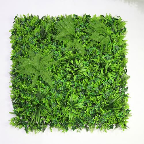 Xiyocadt Kunstpflanzen Wand, 100 x 100 cm Pflanzenwand Indoor Outdoor, UV-Schutz Wandpflanzen Deko für Zuhause, Garten, Hochzeitsdekoration (Modell 15)