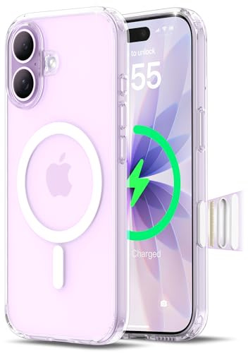 ORNARTO für iPhone 17 Hülle [Camera Control Button] kompatibel mit MagSafe durchsichtig, [Verstärkter Magnetkraft], [Anti-Vergilbung], Handyhülle iPhone 17 Case mit Airbags - transparent