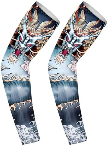 Manches de tatouage temporaire | Manches de protection solaire dissipation thermique - Manchons de protection pour bras de tatouage Protège-bras de compression solaire Couverture de bras longs, chauff