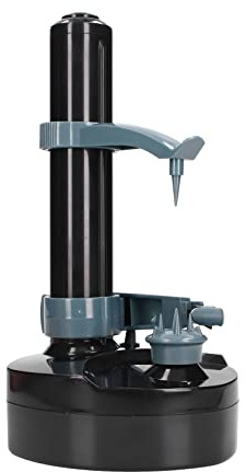 Éplucheur électrique électrique éplucheur automatique de pommes de terre avec 2 lames de rechange ou outil d'offre de rotatif pour les pommes de terre pour les légumes (noir)