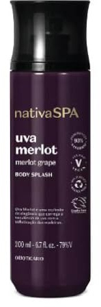 O Boticário Nativa SPA Raisin Merlot Brume Corporelle Body Spray Vaporisateur Parfum Parfum pour Corps 200 ml