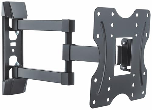 PureMounts FM12-200 väggfäste för TV-apparater med 58–107 cm (23–42 tum), VESA: 200 x 200, lutbar: 3°/-10°, svängbar: +/-90°, väggavstånd: 56–415 mm, maximal lastkapacitet 30 kg, svart