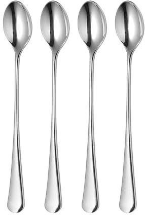 Robert Welch | Radford Bright - Set of 4 Long Handled Spoons | Stainless Steel