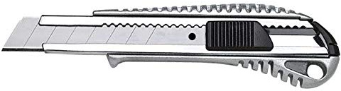 P-D-W 10 Alu Druckguss Cuttermesser mit 18mm Abbrechklinge Teppichmesser Mehrzweck Messer Allzweckmesser Universalmesser