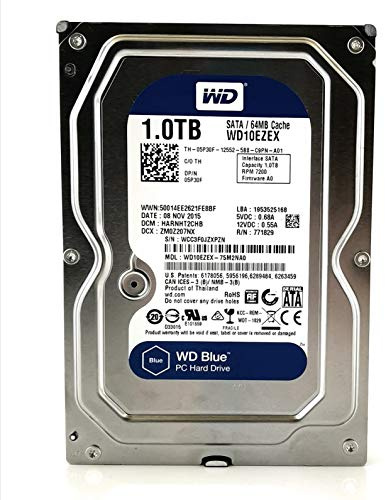 WD PC Disco duro HDD 1TB 7,2k 3,5 SATA III WD10EZEX 8JYXK 5P30F
