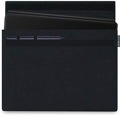 Adore June 12,4 Zoll Classic Schwarz Tasche kompatibel mit Galaxy Tab S9 Plus Galaxy Tab S8 Plus und Tab S7 Plus mit S-Pen Halterung