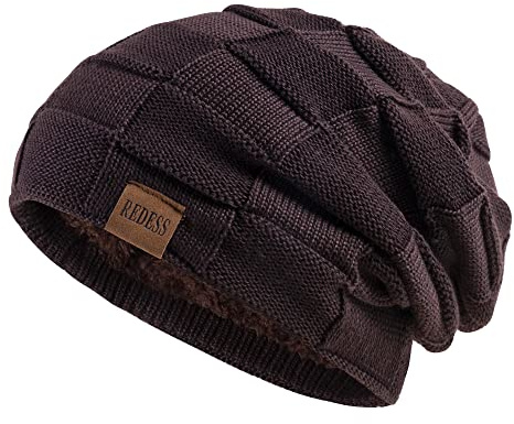 REDESS Beanie Hat Per Uomo e Donna Cappelli Invernali Caldi Cappuccio Con Teschio Spesso Lavorato a Maglia