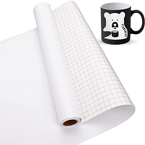 Lya Vinyl MattWeiß Vinylfolie Plotter, Selbstklebend Plotterfolie für Cricut – 30,5 cmx 4,6 m, weiß Plotterfolie, Selbstklebende Folie für Cricut, Silhouette Cameo 4