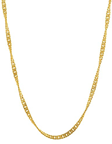 Goldkette Singapurkette Länge 50cm - Breite 1,0mm - 585-14 Karat Gold