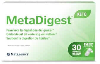 Metagenics MetaDigest Keto - Digestione dei Lipidi - 30 Capsule | Formulato con lipasi specifiche per favorire la corretta scomposizione e digestione dei grassi alimentari.