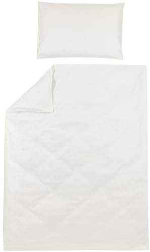 Meyco Baby Lemon Juniorbettwäsche, trocknergeeignete Bettwäsche, maschinenwaschbar, modernes Design, Kinderbettwäsche aus 100% Baumwolle, Größe: 120 x 150 cm, Offwhite